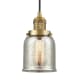 A thumbnail of the Innovations Lighting 201C Small Bell Brushed Brass / Silver Mercury