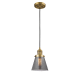 A thumbnail of the Innovations Lighting 201C Small Cone Brushed Brass / Smoked