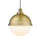 A thumbnail of the Innovations Lighting 201C-16-13 Hampden Pendant Brushed Brass / Matte White