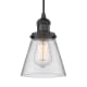 A thumbnail of the Innovations Lighting 201C Small Cone Matte Black / Clear