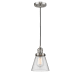 A thumbnail of the Innovations Lighting 201C Small Cone Brushed Satin Nickel / Clear