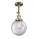 A thumbnail of the Innovations Lighting 201F-8 Beacon Antique Brass / Clear