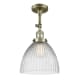 A thumbnail of the Innovations Lighting 201F Seneca Falls Antique Brass / Clear Halophane