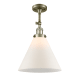 A thumbnail of the Innovations Lighting 201F X-Large Cone Antique Brass / Matte White