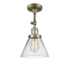 A thumbnail of the Innovations Lighting 201F Large Cone Antique Brass / Clear