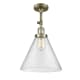 A thumbnail of the Innovations Lighting 201F X-Large Cone Antique Brass / Seedy
