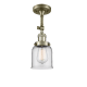 A thumbnail of the Innovations Lighting 201F Small Bell Antique Brass / Clear