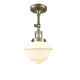 A thumbnail of the Innovations Lighting 201F Small Oxford Antique Brass / Matte White Cased