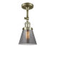 A thumbnail of the Innovations Lighting 201F Small Cone Antique Brass / Smoked