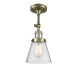 A thumbnail of the Innovations Lighting 201F Small Cone Antique Brass / Seedy