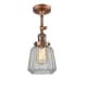 A thumbnail of the Innovations Lighting 201F Chatham Antique Copper / Clear Fluted