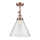 A thumbnail of the Innovations Lighting 201F X-Large Cone Antique Copper / Seedy