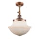 A thumbnail of the Innovations Lighting 201F Large Oxford Antique Copper / Matte White