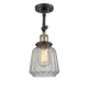 A thumbnail of the Innovations Lighting 201F Chatham Black Antique Brass / Clear