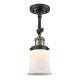 A thumbnail of the Innovations Lighting 201F Small Canton Black / Antique Brass / Matte White Cased