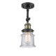 A thumbnail of the Innovations Lighting 201F Small Canton Black Antique Brass / Seedy