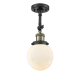 A thumbnail of the Innovations Lighting 201F-6 Beacon Black Antique Brass / Matte White Cased