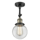 A thumbnail of the Innovations Lighting 201F-6 Beacon Black Antique Brass / Clear