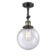 A thumbnail of the Innovations Lighting 201F-8 Beacon Black Antique Brass / Seedy