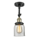 A thumbnail of the Innovations Lighting 201F Small Bell Black Antique Brass / Clear