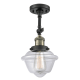 A thumbnail of the Innovations Lighting 201F Small Oxford Black Antique Brass / Clear
