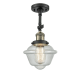 A thumbnail of the Innovations Lighting 201F Small Oxford Black Antique Brass / Seedy