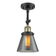 A thumbnail of the Innovations Lighting 201F Small Cone Black Antique Brass / Smoked
