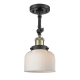 A thumbnail of the Innovations Lighting 201F Large Bell Black Antique Brass / Matte White Cased