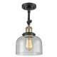 A thumbnail of the Innovations Lighting 201F Large Bell Black Antique Brass / Seedy