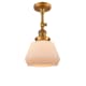 A thumbnail of the Innovations Lighting 201F Fulton Brushed Brass / Matte White Cased