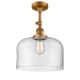 A thumbnail of the Innovations Lighting 201F X-Large Bell Brushed Brass / Clear