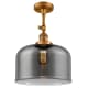 A thumbnail of the Innovations Lighting 201F X-Large Bell Brushed Brass / Plated Smoke