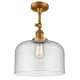 A thumbnail of the Innovations Lighting 201F X-Large Bell Brushed Brass / Seedy