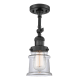 A thumbnail of the Innovations Lighting 201F Small Canton Matte Black / Clear