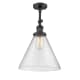 A thumbnail of the Innovations Lighting 201F X-Large Cone Matte Black / Seedy