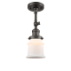 A thumbnail of the Innovations Lighting 201F Small Canton Oil Rubbed Bronze / Matte White Cased