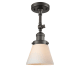 A thumbnail of the Innovations Lighting 201F Small Cone Oiled Rubbed Bronze / Matte White Cased