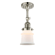 A thumbnail of the Innovations Lighting 201F Small Canton Polished Nickel / Matte White Cased