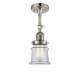 A thumbnail of the Innovations Lighting 201F Small Canton Polished Nickel / Clear