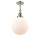 A thumbnail of the Innovations Lighting 201F X-Large Beacon Polished Nickel / Matte White