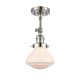 A thumbnail of the Innovations Lighting 201F Olean Polished Nickel / Matte White