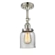 A thumbnail of the Innovations Lighting 201F Small Bell Polished Nickel / Clear