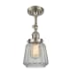 A thumbnail of the Innovations Lighting 201F Chatham Brushed Satin Nickel / Clear Fluted