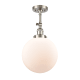 A thumbnail of the Innovations Lighting 201F X-Large Beacon Brushed Satin Nickel / Matte White