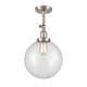 A thumbnail of the Innovations Lighting 201F X-Large Beacon Brushed Satin Nickel / Clear