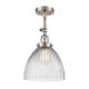 A thumbnail of the Innovations Lighting 201F Seneca Falls Brushed Satin Nickel / Clear Halophane