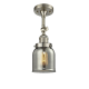 A thumbnail of the Innovations Lighting 201F Small Bell Brushed Satin Nickel / Smoked