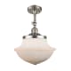 A thumbnail of the Innovations Lighting 201F Large Oxford Brushed Satin Nickel / Matte White