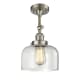 A thumbnail of the Innovations Lighting 201F Large Bell Brushed Satin Nickel / Clear