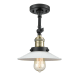 A thumbnail of the Innovations Lighting 201FSW Halophane Black / Antique Brass / Matte White